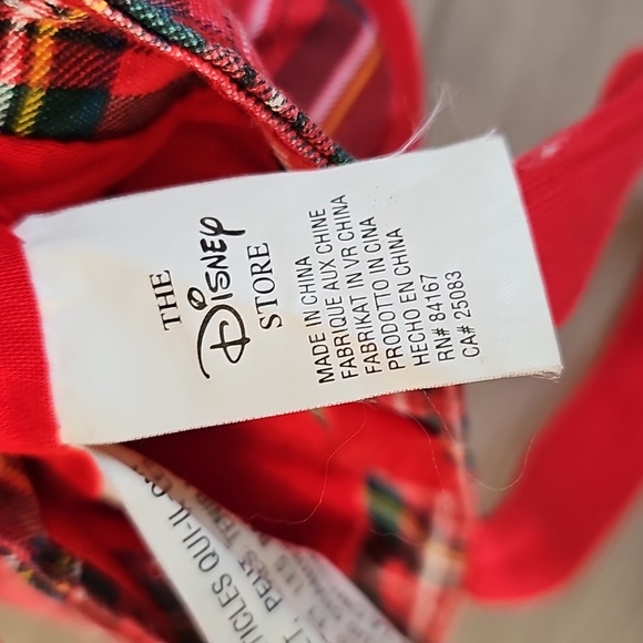 Vintage Disney Store Plaid Mickey & Minnie Mouse Hoola Hoop Small Handbag - Picture 15 of 17